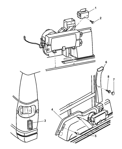 Air Ducts & Outlets, Rear - 2002 Dodge Ram Van