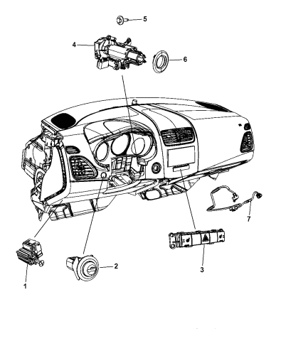 Switches Instrument Panel - 2012 Dodge Avenger