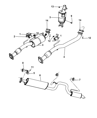 Exhaust System - 2012 Jeep Liberty