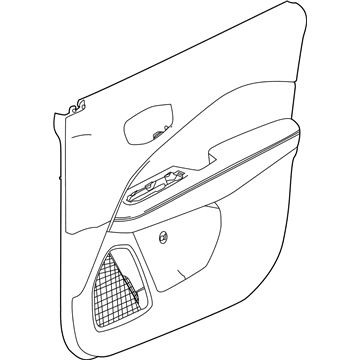 Mopar 5VL82LT5AJ Panel-Front Door Trim