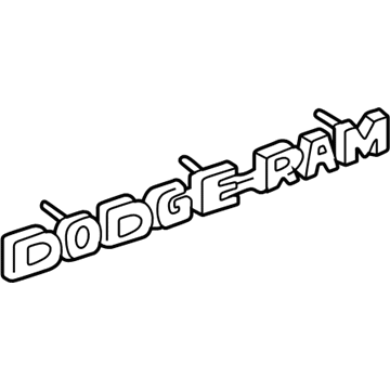 Mopar 4260261 Nameplate, Cargo Door, "Dodge Ram"