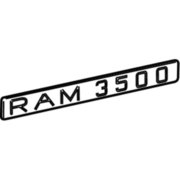 Mopar 55077332AB NAMEPLATE-Ram 3500