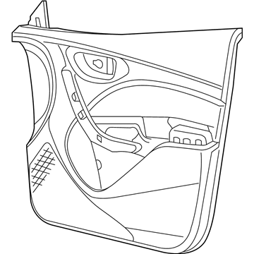 Mopar 5MY661XWAC Panel-Front Door Trim