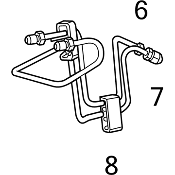 Mopar 68166422AA Tube Assembly-Master Cylinder To HCU