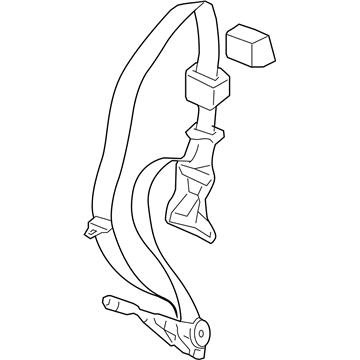 Mopar 1XF131L1AA 2Nd Row Seat Belt And Retractor