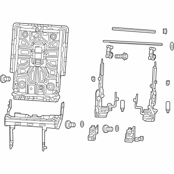 Mopar 68566799AC FRAME-THIRD ROW SEAT BACK