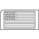 Mopar 6ZA70XXXAA Decal-American Flag