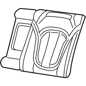 Mopar 6AF03ML2AC Rear Seat Back Cover Left 6AF03ML2AC Mopar Rear Seat Back Cover Left Illustration 1 of 1