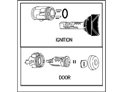 1998 Dodge Caravan Door Lock Cylinder - 4778124