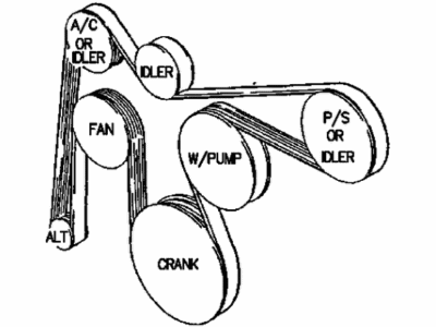 Mopar 53010269 Belt - 6PK 2475 MM