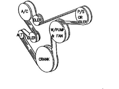 1994 Jeep Cherokee Drive Belt - 53010276