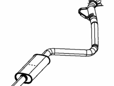 Mopar 68158718AA Exhaust Muffler And Tailpipe