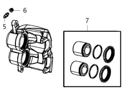 Ram 1500 Brake Caliper - 68412552AC