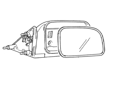 Mopar MB551033 Outside Door-Side Rear View Mirror Left