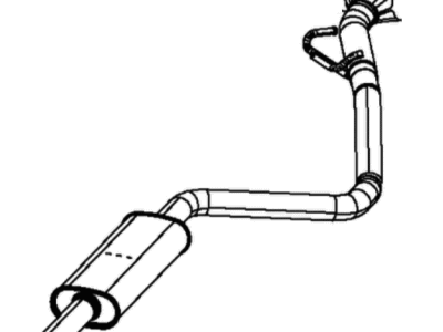 Mopar 68158718AB Exhaust Muffler And Tailpipe