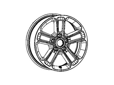 Mopar 5VH242A7AA Aluminum Wheel