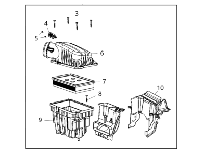 Jeep Wrangler Air Filter Box - 68293159AE