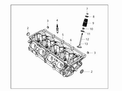 2017 Dodge Durango Cylinder Head - 68280502AC