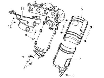 Mopar 68403695AA Exhaust And Catalytic Converter