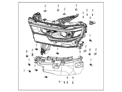 2021 Ram 1500 Headlight - 68477264AA