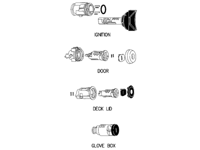 Dodge Neon Door Lock Cylinder - 4746928