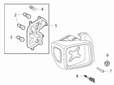 2021 Jeep Renegade Back Up Light - 68429900AA