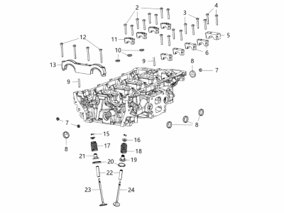 Jeep Cherokee Cylinder Head - 68438243AA