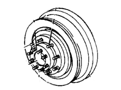 1996 Dodge Ram Wagon Brake Drum - 52008591