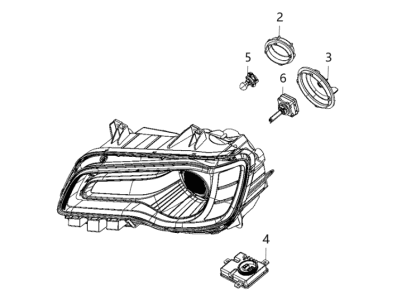 Chrysler 300 Headlight - 68402944AB