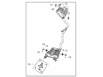 Jeep Grand Cherokee WK Muffler - 68276641AD